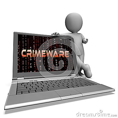 Crimeware Digital Cyber Hack Exploit 3d Rendering Stock Photo