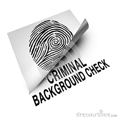 Criminal Background Check Cartoon Illustration