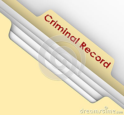 Criminal Record Manila Folder Crime Data Arrest File Stock Photo