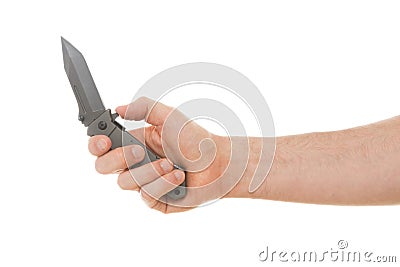 Criminality - Sharp pocketknife Stock Photo
