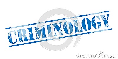 Criminology blue stamp Stock Photo