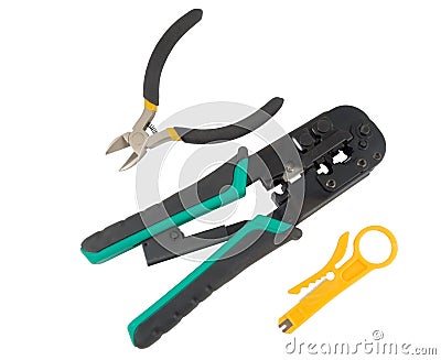 The Crimping tool Stock Photo