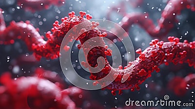 Crimson Biomorphic Forms Stock Photo