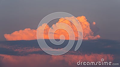 Crimson Blue Clouds Stock Photo