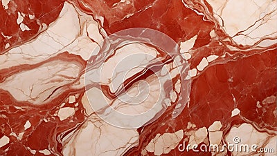 Crimson Majesty: Rojo Alicante Marble's Regal Charm. AI Generate Stock Photo