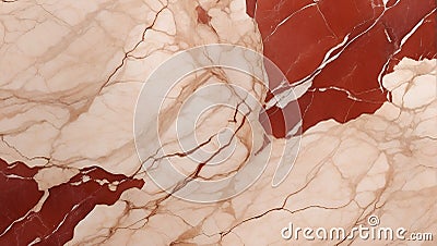 Crimson Majesty: Rojo Alicante Marble's Regal Presence. AI Generate Stock Photo