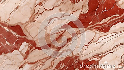 Crimson Radiance: Rojo Alicante Marble's Bold Elegance. AI Generate Stock Photo