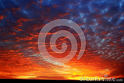 Crimson sunset Stock Photo