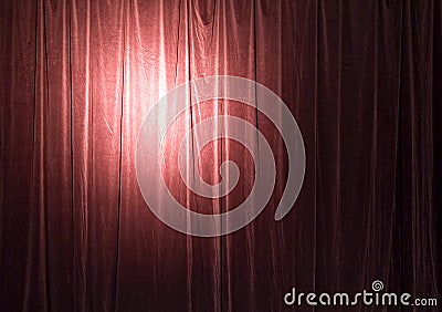 Crimson theatrical backdrop Stock Photo