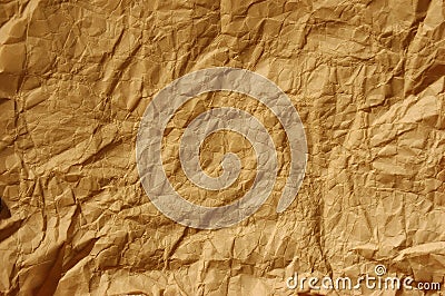 Crinkled brown paper Stock Photo
