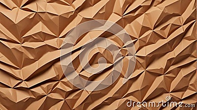 Crinkled brown paper background Stock Photo