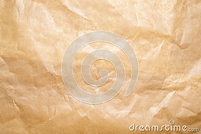 Crinkled brown sheet of paper Stock Photo