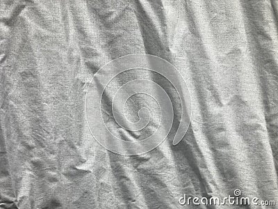 Crinkled white linen fabric in full frame shot Stock Photo