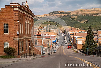 Downtown cityscape view of the tourist gambling town high in the Rocky Mountains, Editorial Stock Photo