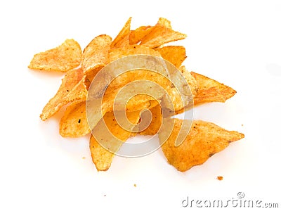 Crips on white background Stock Photo