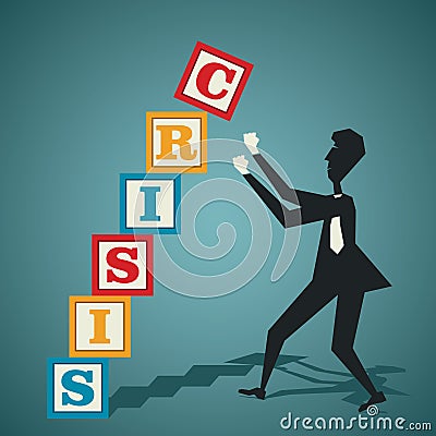 Crisis concept Vector Illustration