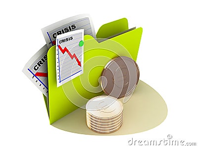 Crisis currency icon Stock Photo