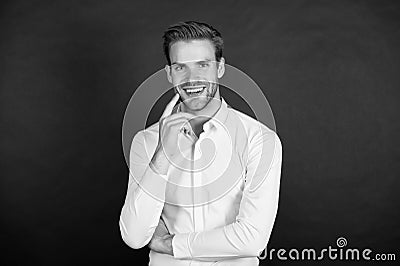 Crisis management. Economy problem. Solution. Deal with unforeseen circumstances. Crisis problem. Businessman in formal Stock Photo