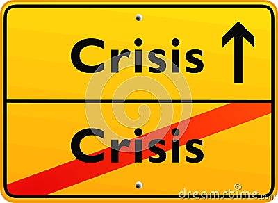 Crisis sign Vector Illustration