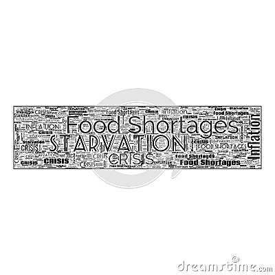 Crisis Starvation Food Shortages Text Header Background Illustration Stock Photo