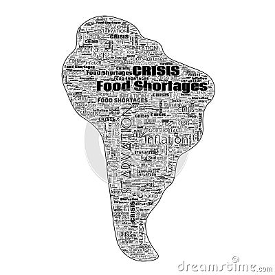 Crisis Starvation Food Shortages Text Header Background Illustration Stock Photo