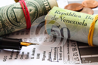 Crisis in Venezuela - Energy crisis - Economic crisis - Oil price Stock Photo