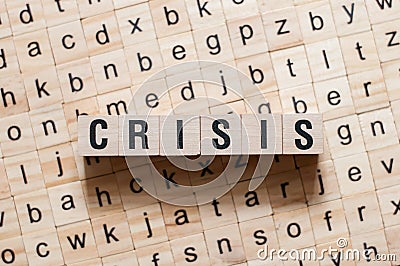 Crisis word concept Stock Photo