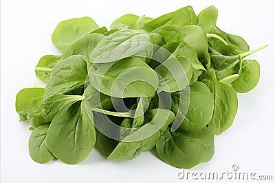 Crisp bok choy vegetable with green leaves on white backdrop for ads and packaging designs. Stock Photo
