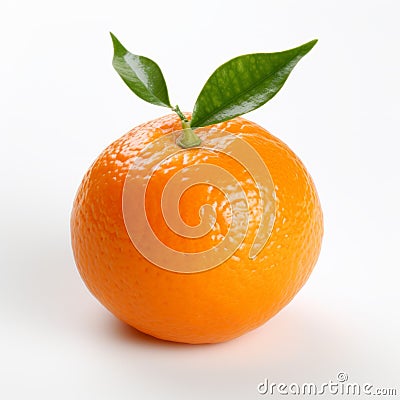 Crisp And Clean Oshare Kei Style Orange With Leaves Stock Photo