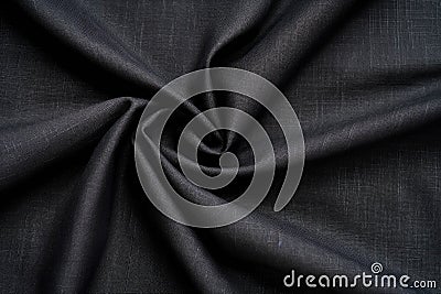 crisp shot of black linen suit fabric Stock Photo