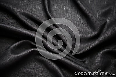 crisp shot of black linen suit fabric Stock Photo