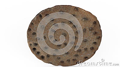 crispbread with white background Stock Photo