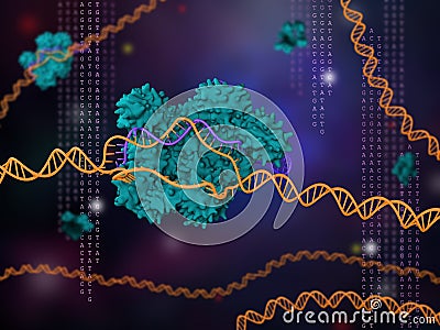 CRISPR-Cas9 technology Cartoon Illustration