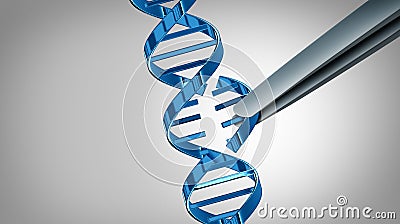 CRISPR Gene Edit Cartoon Illustration