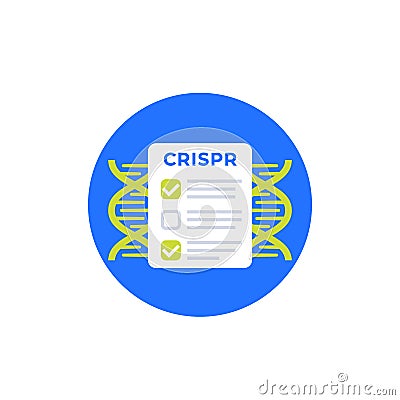 CRISPR, gene engineering vector flat icon Vector Illustration