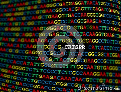 CRISPR locus on DNA sequence Stock Photo