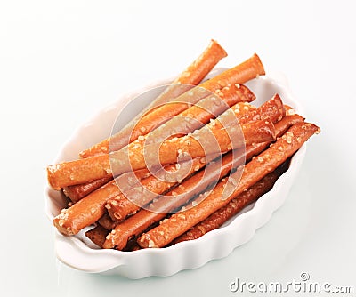 Crispy bread sticks Stock Photo