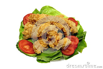 Crispy chicken strips Stock Photo