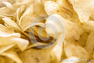 Crispy chips golden pattern Stock Photo