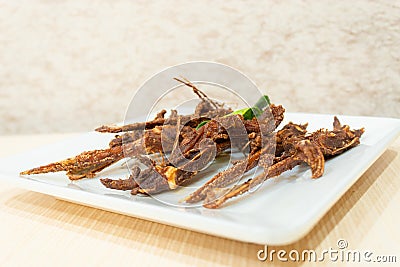 Crispy duck with mouth meat a delicious soft mouth area. Stock Photo