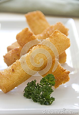 Fried Bread Strips Stock Photo