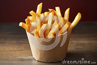 Crispy Golden French Fries Stock Photo