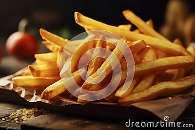 Crispy Golden French Fries Stock Photo