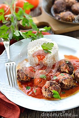 Crispy meatballs Stock Photo