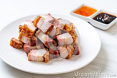 crispy pork belly Stock Photo