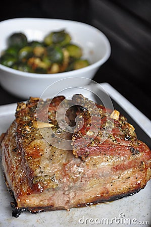 Crispy pork belly Stock Photo