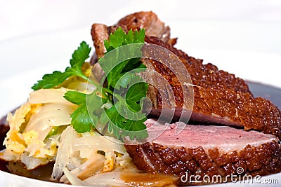 Crispy pork meat Stock Photo