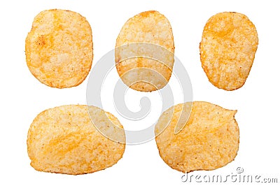 Crispy potato chips Stock Photo