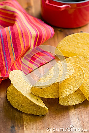 Crispy taco shells Stock Photo