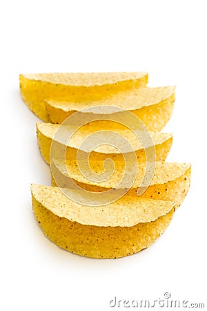 Crispy taco shells Stock Photo